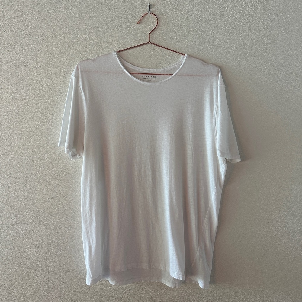 Allsaints Mens White T-shirt